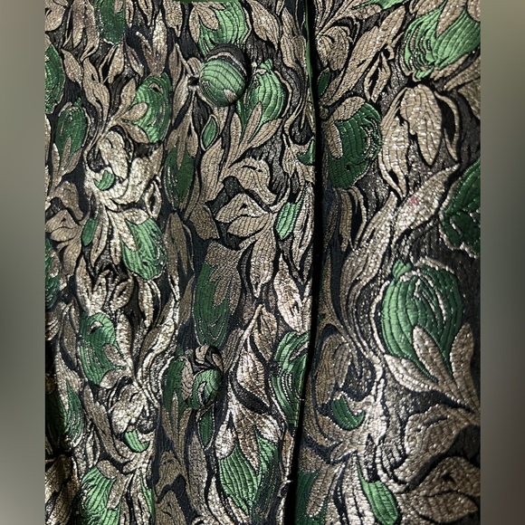 Green and Gold Metallic Vintage mini dress and jacket! - Picture 4 of 5